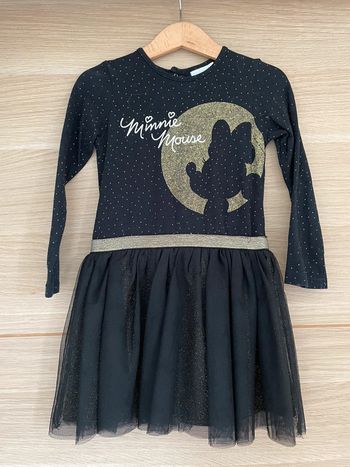 Robe Minnie noire et doré pailleté. Idéal fêtes. 36 mois