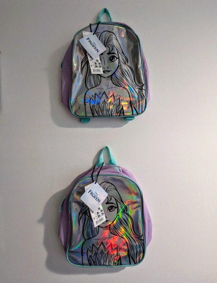 1 ou 2 sacs à dos maternelle holographiques reine des neiges - photo numéro 2