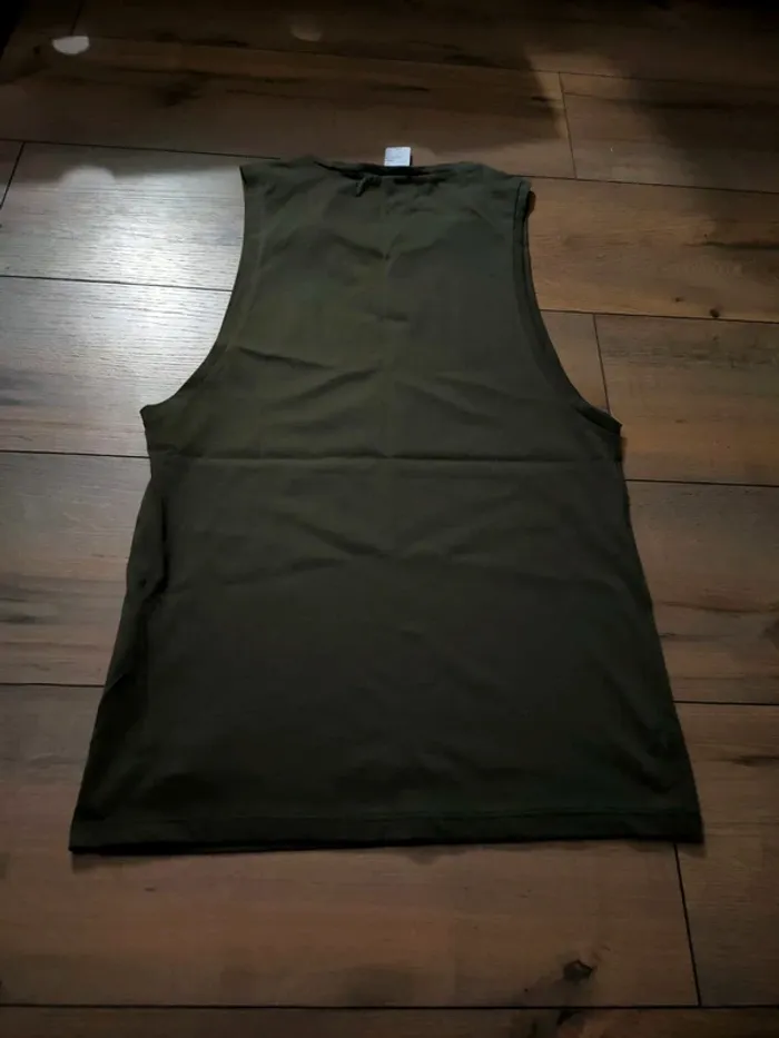 Débardeur kaki uni homme taille S - photo numéro 2