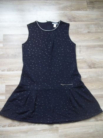 Robe chasube gaufrée noire Okaïdi (2) 14 ans/158 cm