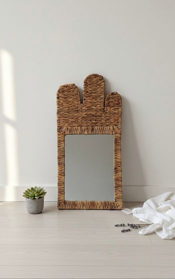 Miroir Mural "Boho" en Jacinthe d'Eau - Neuf