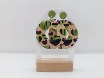 Boucles d'oreilles POP' en bois