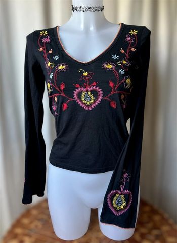 Blouse broderies Whimsigoth Witchy vintage Whimsy - Taille S/M