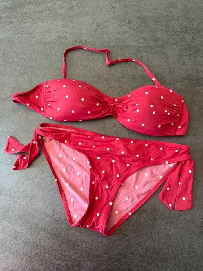 Maillot de bain femme 2 pièces à pois – Taille 38