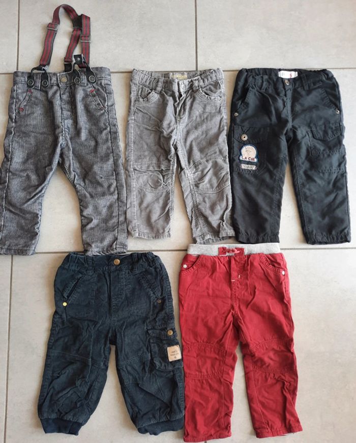 Lot de pantalons hiver garçon 18 mois