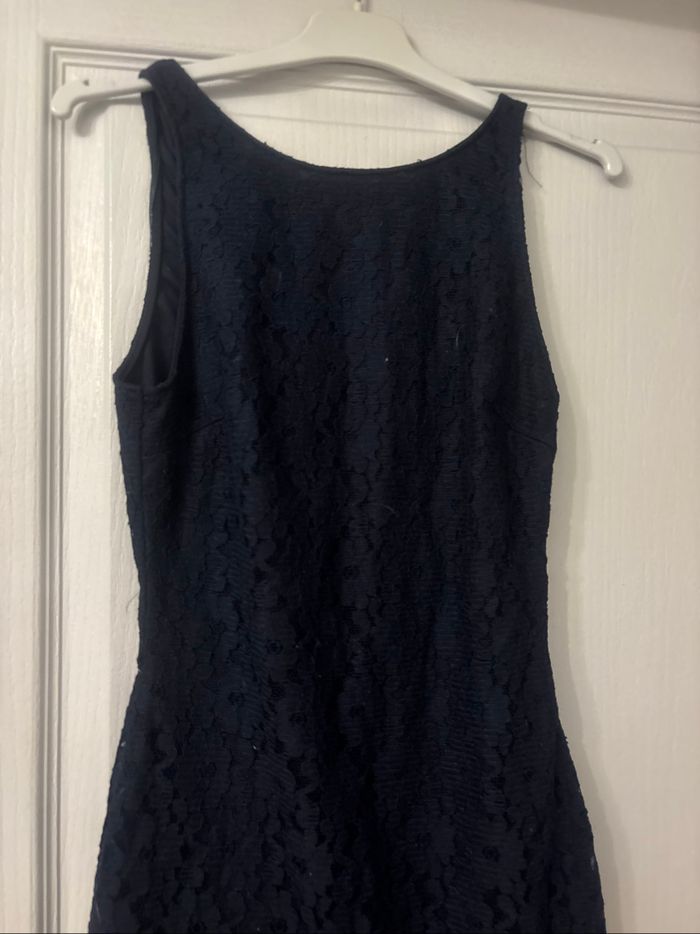 Robe sans manches marine en dentelle Zara S - photo numéro 6