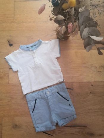Lot polo + short 3 mois