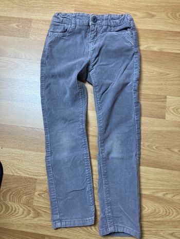 Pantalon velours gris clair