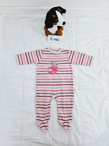 Pyjama en velours ours bébé fille 6 mois