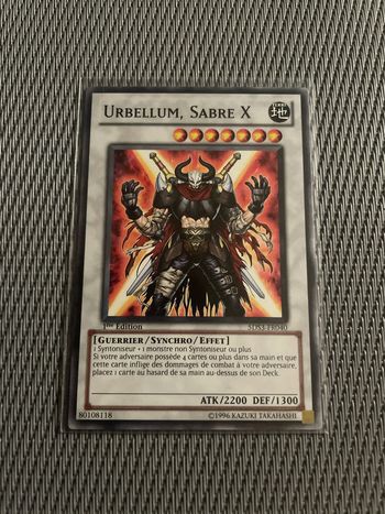 Carte Yu-Gi-Oh! Urbellum, Sabre X 5DS3-FR040 Rare 1 ère édition