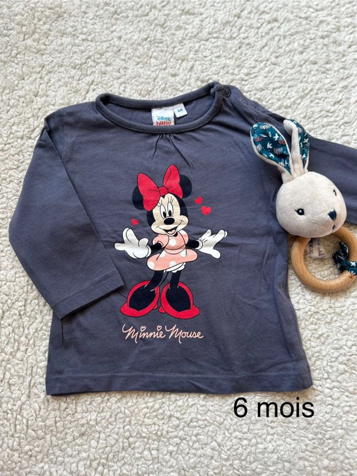 T shirt manche Minnie longue 6 mois