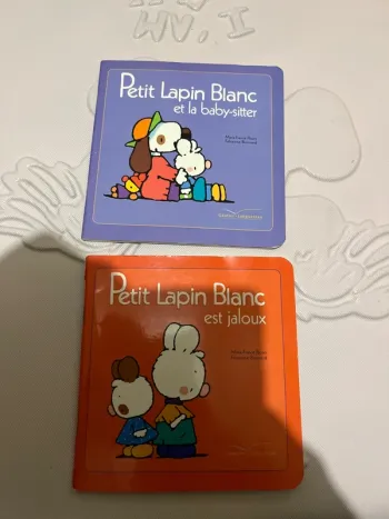 Lot de 2 livres : petit lapin blanc