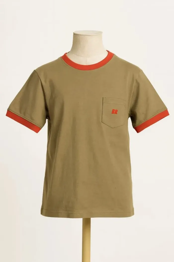 Tee shirt manche courte kaki orange Poivre Blanc Taille 10 ans - photo numéro 2