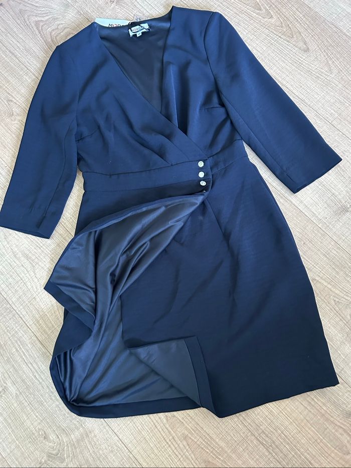 Robe portefeuille bleue marine neuve Morgan taille 38 (valeur 70€) - photo numéro 8
