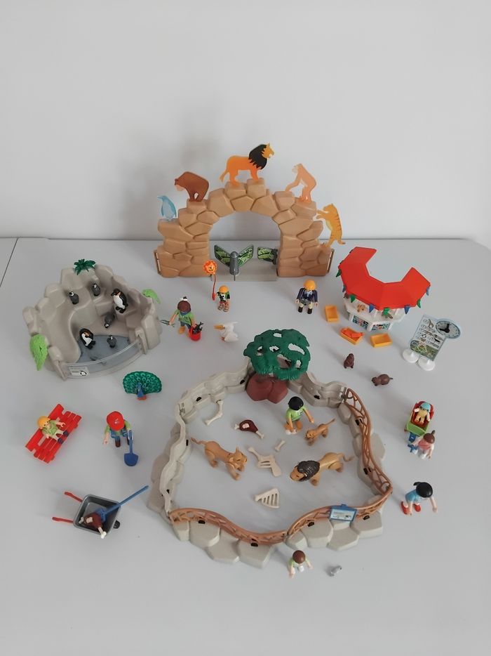 PLAYMOBIL Zoo Animaux Enclos Lions Pingouins Bonhommes 🦁 - photo numéro 7