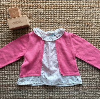 Gilet blouse intégrée Obaibi 6mois / 68cm