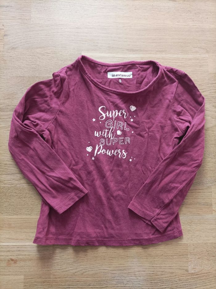 Lot de 6 t-shirts manches longues fille 4 ans - photo numéro 3