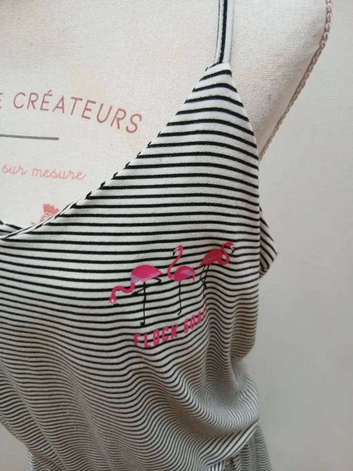Combishort rayé noir et blanc Ardene taille XL - photo numéro 3