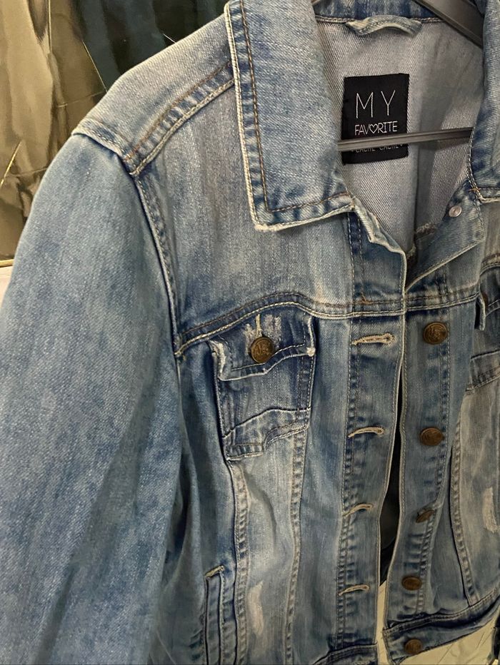 Veste jeans délavée - photo numéro 2
