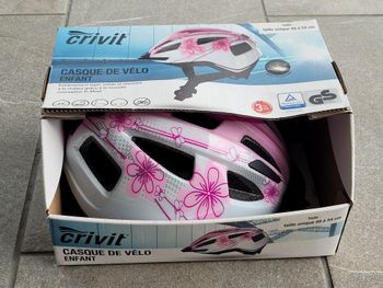 Casque vélo enfant CRIVIT Blanc/Rose