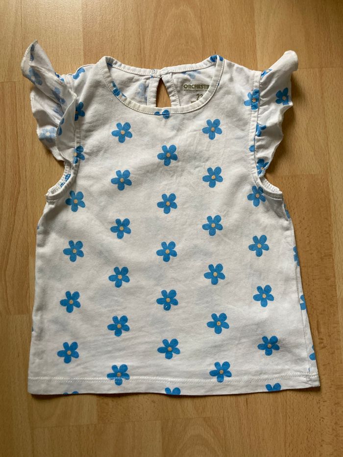 lot 2 Tee-shirts Marguerite manche volantée taille 2 ans - photo numéro 2