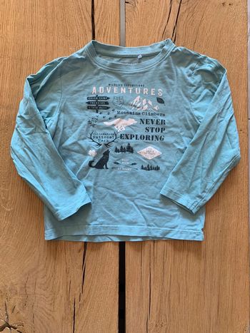 Tee-shirt manches longues bleu clair garçon 5 ans Orchestra