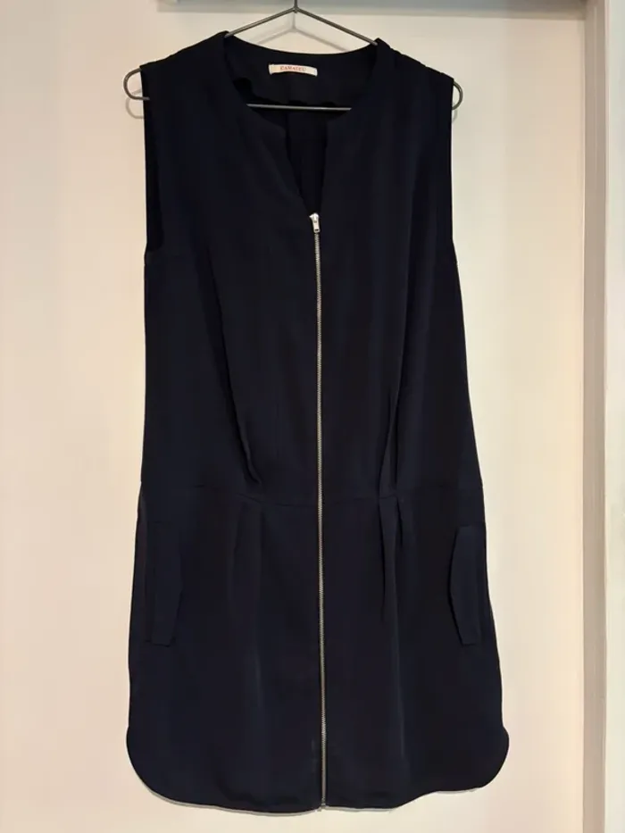 Robe sans manches bleu marine Camaïeu zippée taille 36