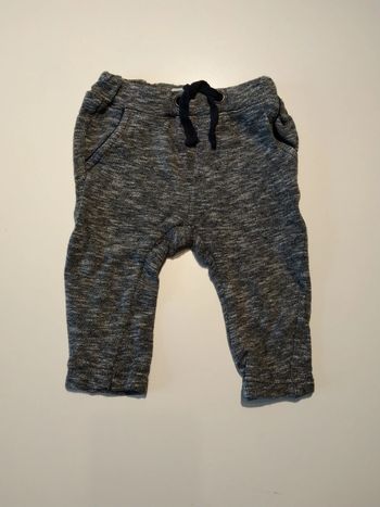 pantalon molleton jogging gris chiné garcon 6 mois Jean Bourget