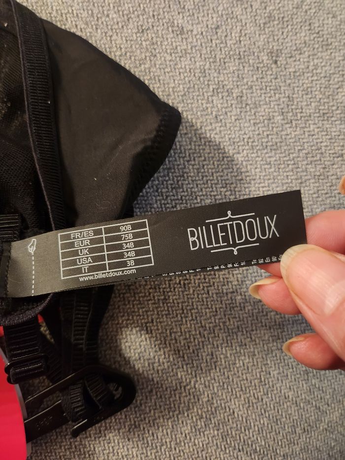 Soutien gorge noir billet doux neuf 90 B - photo numéro 6