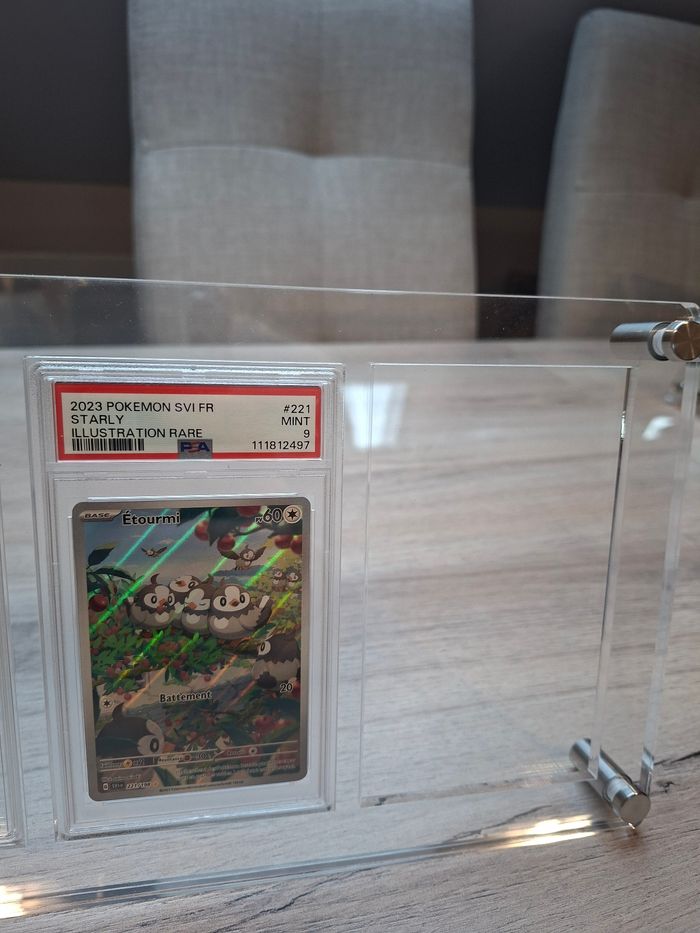 Présentoir premium en acrylique premium pour 3 cartes gradées Pokémon psa , collect-aura etc.. - photo numéro 3