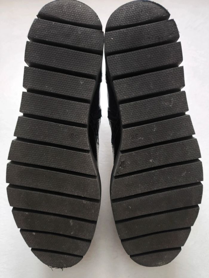 Boots Andréfia noir et bordeaux en 38 - photo numéro 7