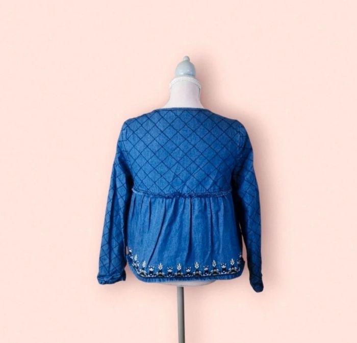 Veste aspect jean doublée avec broderies Verbaudet taille 10 ans - photo numéro 2