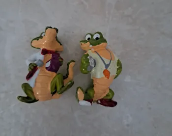 Lot de 2 figurines Croco Kinder vintage en TBE