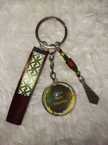 Porte clé beau fils " J'aime mon beau fils "