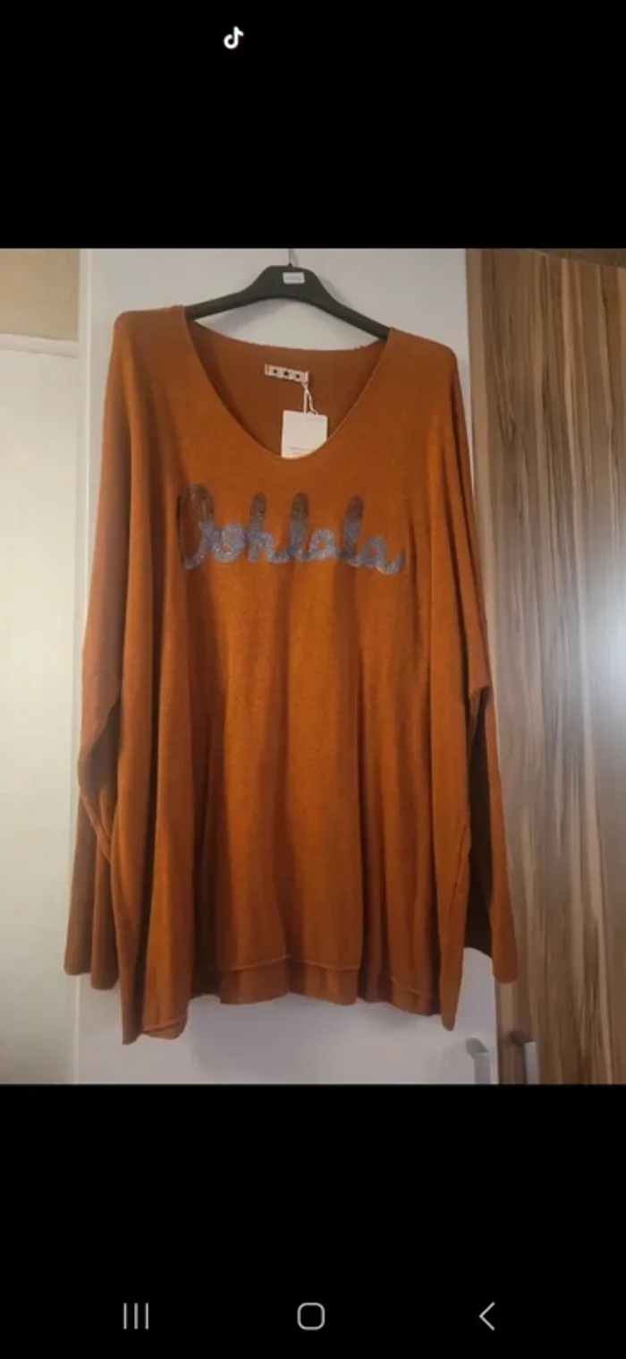 Pull léger femme couleur camel neuf