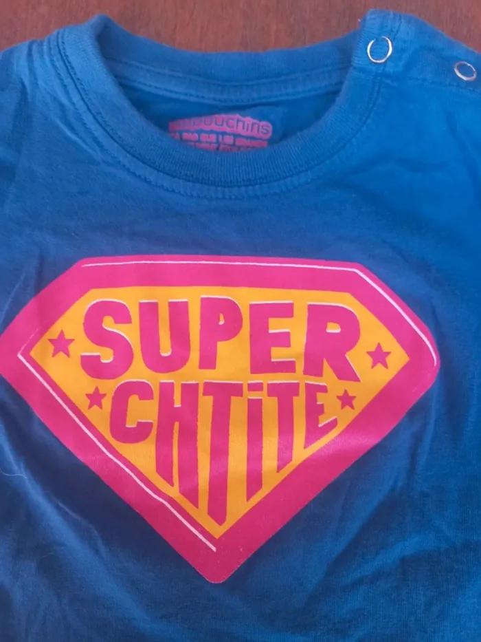 T-shirt "super chtite" 12mois 74cm - photo numéro 3
