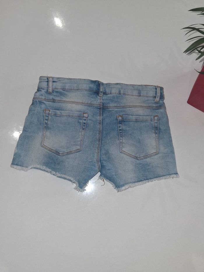 Short en jean avec fleurs Tape A L’Œil - photo numéro 3