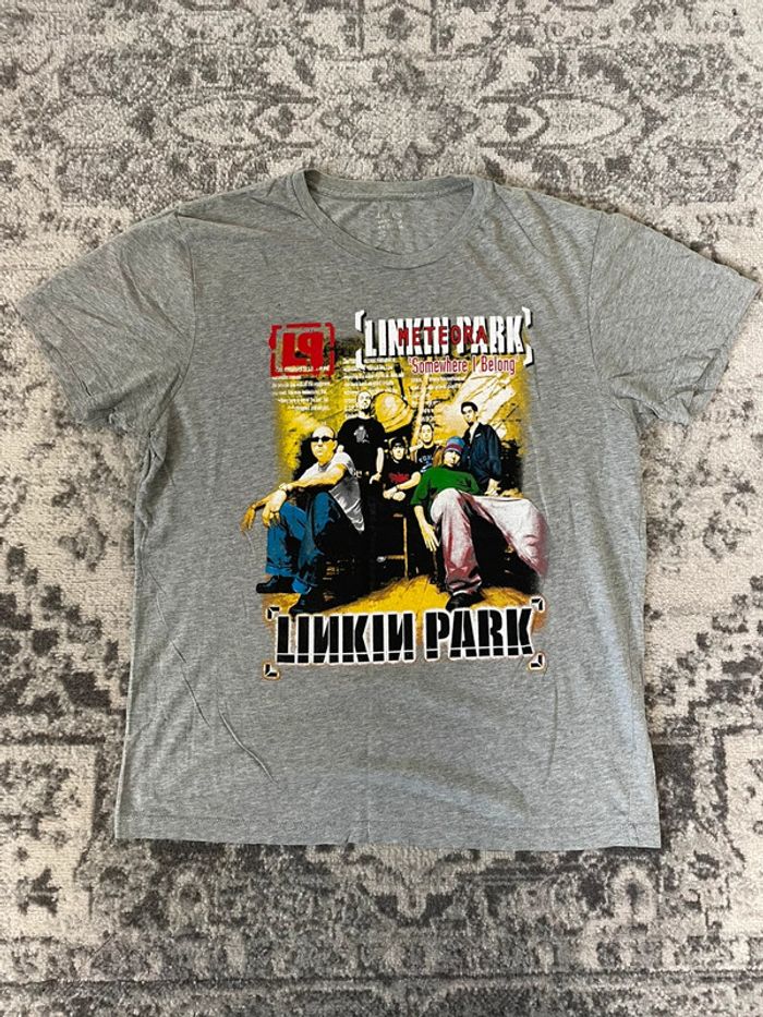 T-shirt rock oversize Linkin Park gros imprimé streetwear hip-hop y2k skater taille M
