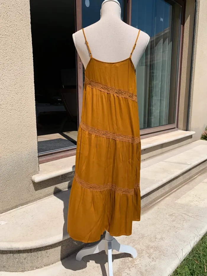 Robe à bretelle mi-longue ocre Les Petites taille S - photo numéro 14