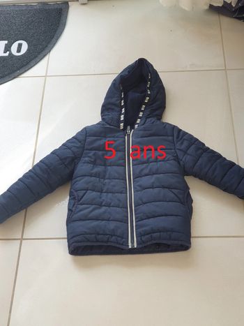 1 doudoune blouson kiabi bleu 5 ans 108-113 cm