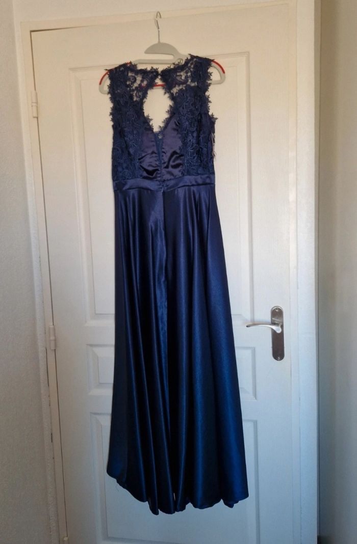 Robe demoiselle d'honneur bleu marine - photo numéro 2