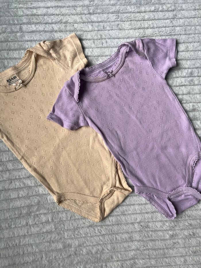 Lot de 2 bodys manches courtes Kiabi 3 mois - photo numéro 2