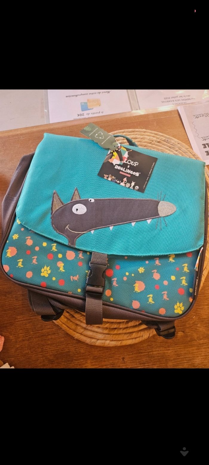 Cartable enfant loup - photo numéro 3