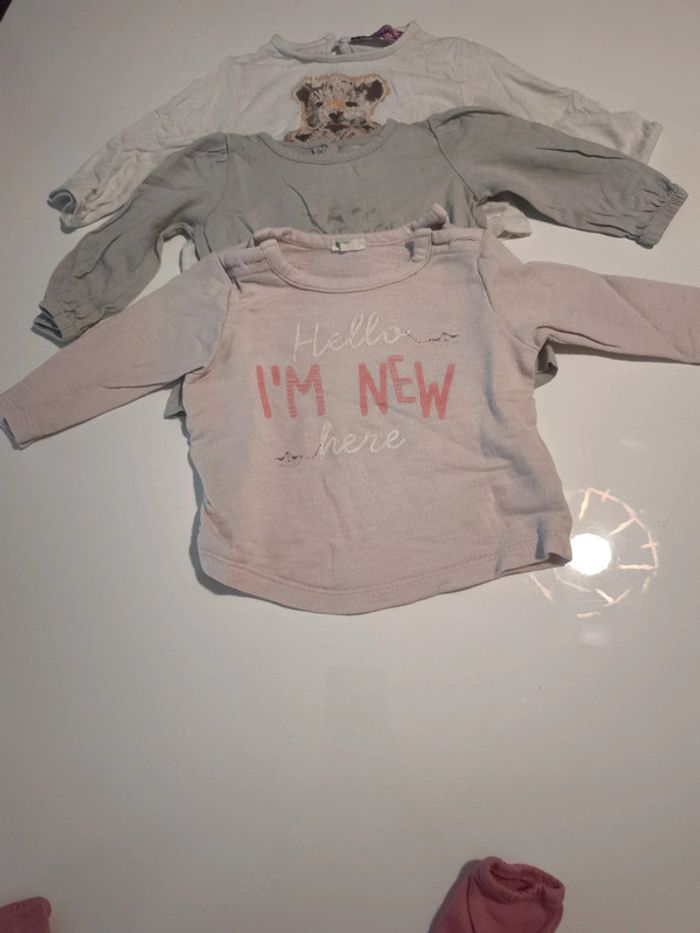Lot Tshirt manche longue et sous pull 6 mois fille - photo numéro 10