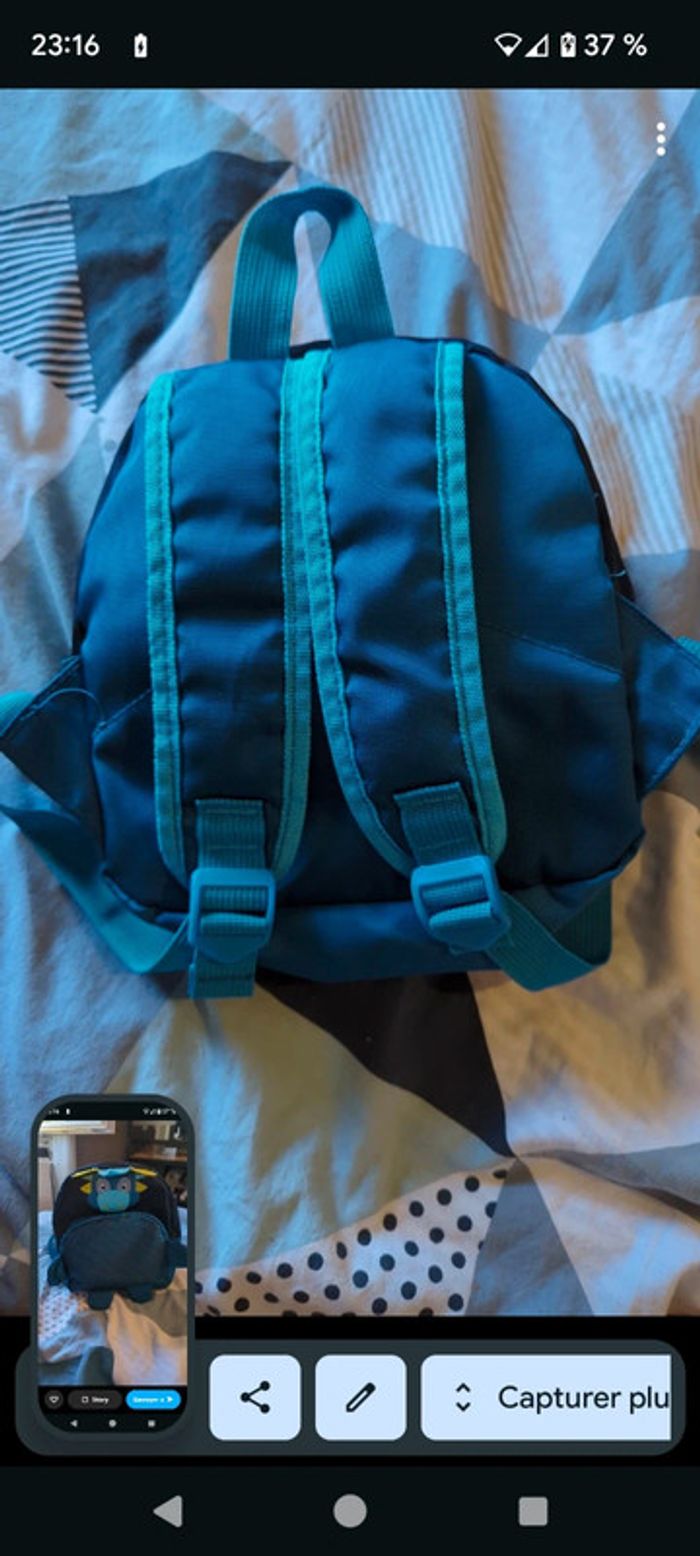 Sac bleu animaux - photo numéro 2
