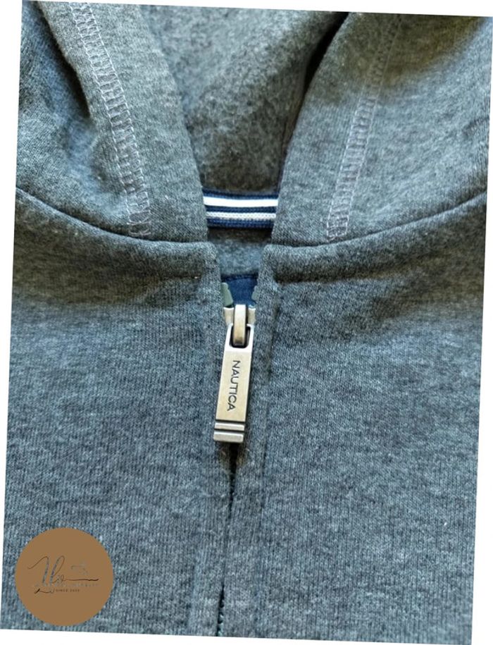 Veste zip à capuche Nautica avec écriture sur la manche - photo numéro 5