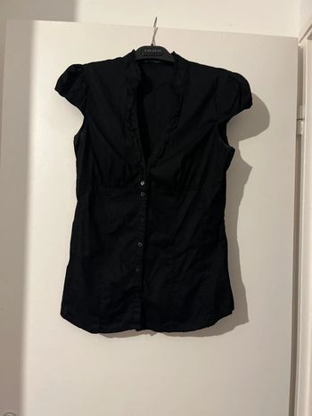 Chemise manche courte noir stradivarius