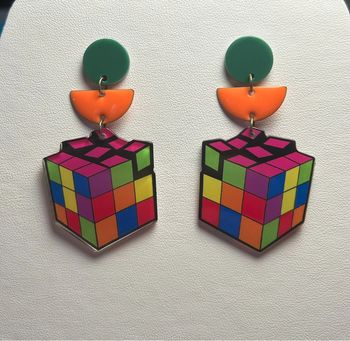 BO 17 Boucles d’oreilles - Rubik’s Cube