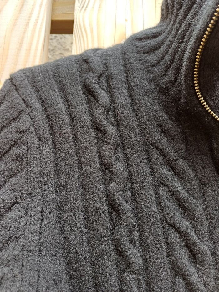 Veste pull zippé chaud en laine d'agneau Tommy Hilfiger taille XL - photo numéro 4