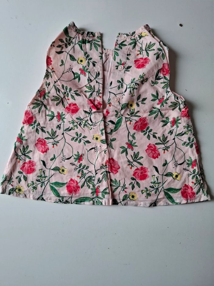 Tunique à fleurs taille 12 mois pour fille - photo numéro 3